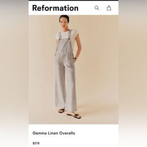 Reformation Gemma Linen Overalls